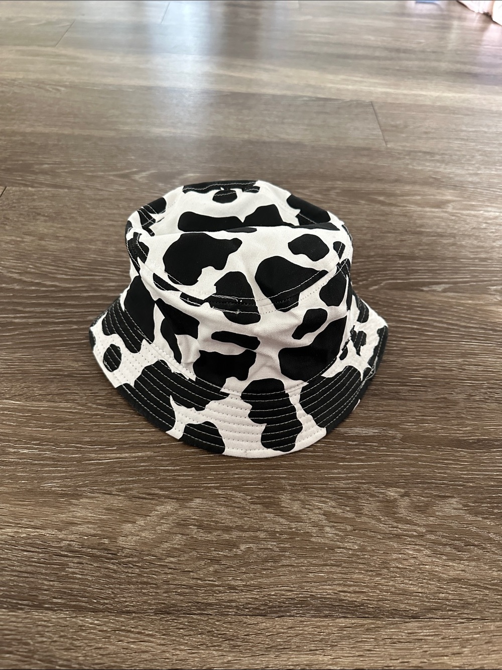 Cow Print Bucket Hat - Black & White